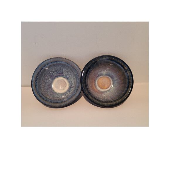 Bill Campbell Artisan Studio Drip Glaze Pottery Bowls Set of 4 Signed - Picture 6 of 10